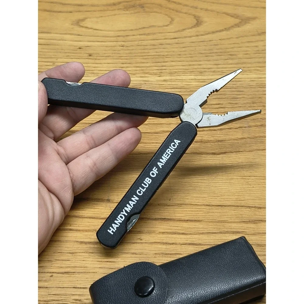 Handyman Club Of America Logo Folding Multi Tool Preowned SS Steel Cool, Sheath